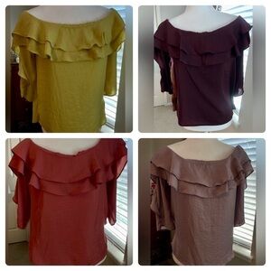 New York and Company, Summer Ruffled Top Lot  Bundle (4) Size S & XS